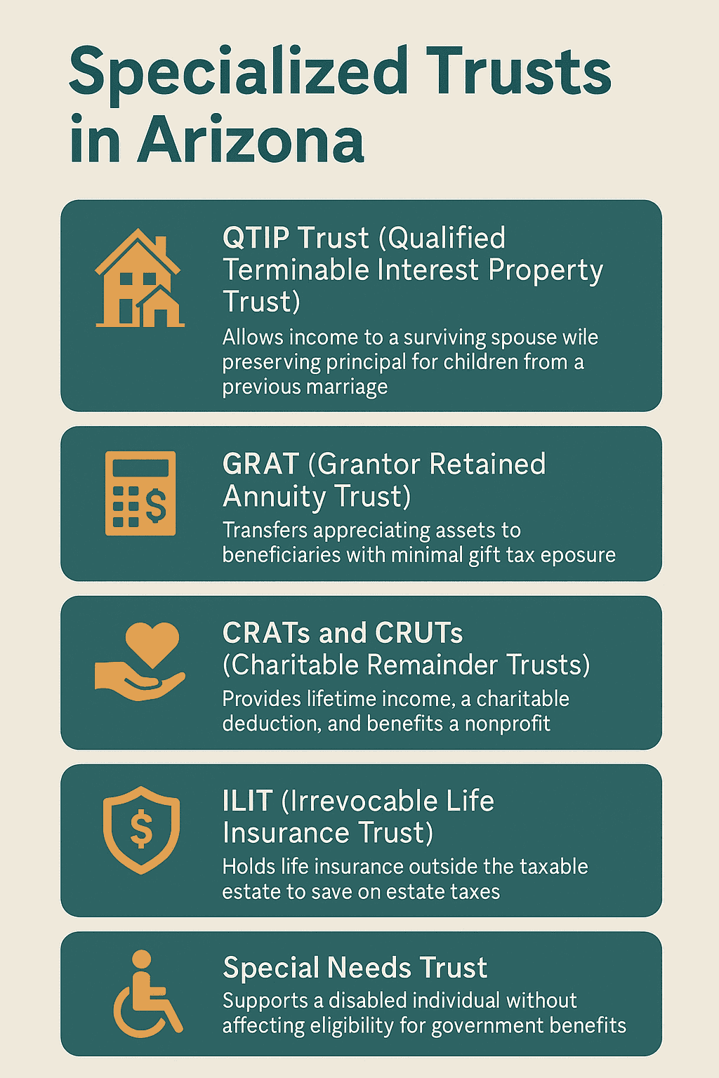 Expert legal services for specialized trusts in Arizona by Heins Law, P.C.
